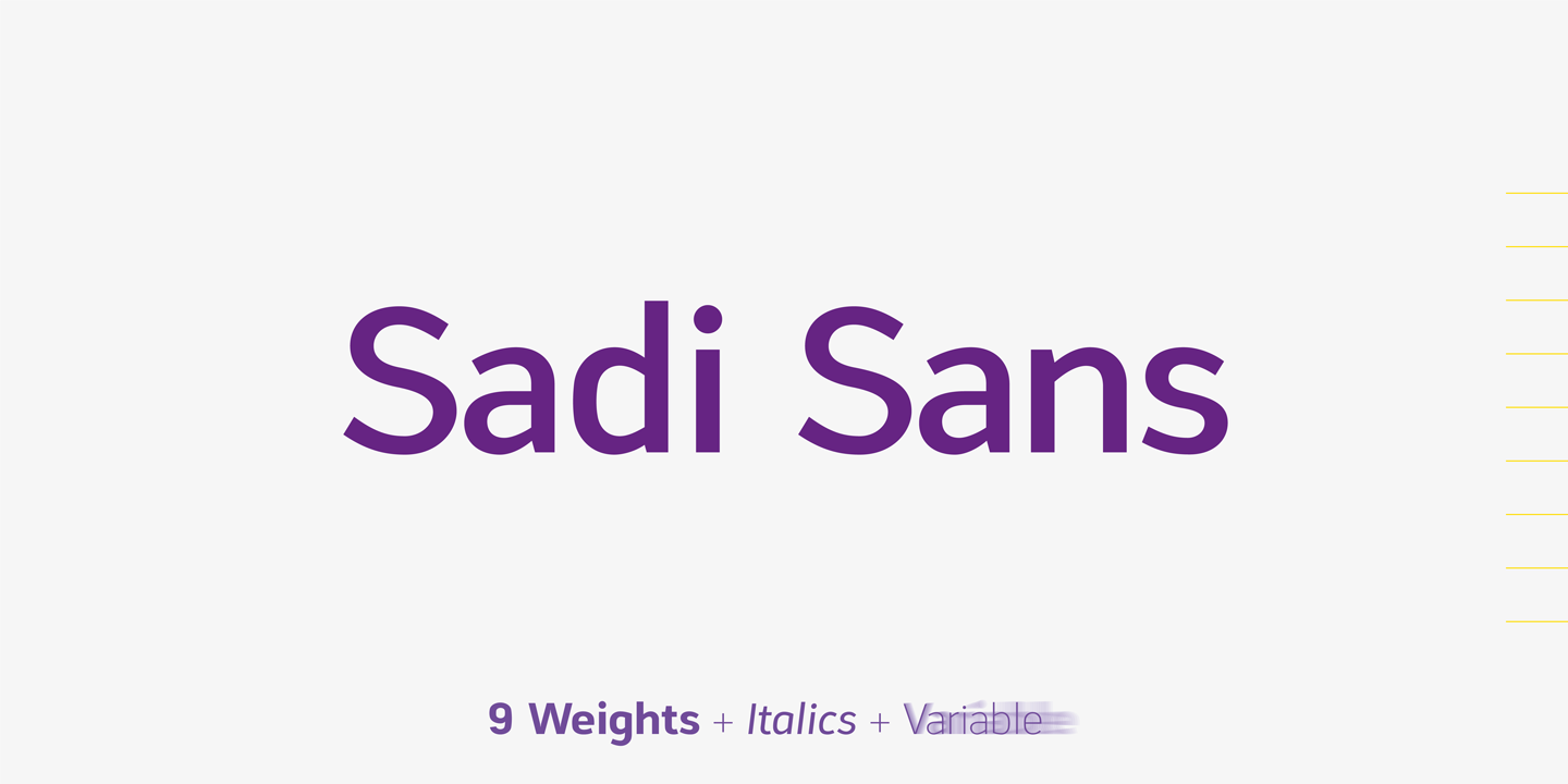 Schriftart Sadi Sans